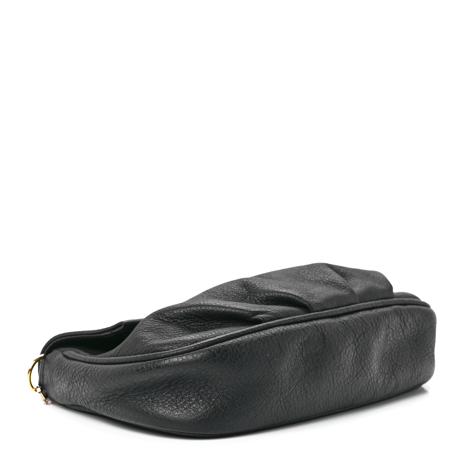 Fendi Vitello Flamingo Fendista Pouchette Crossbody Black 4 of 12