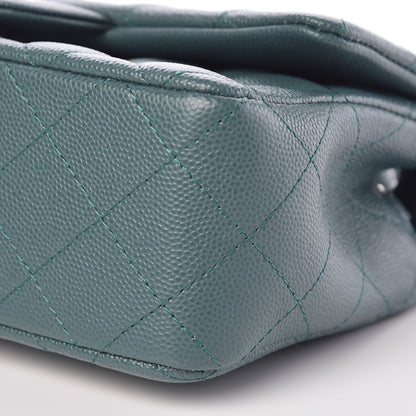 Chanel Caviar Quilted Mini Rectangular Flap Dark Green 10 of 10