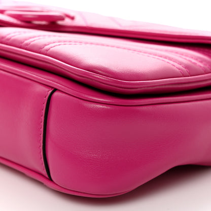 Gucci Calfskin Matelasse Monochrome GG Marmont Crossbody Shoulder Bag Classic Fuxia 11 of 11