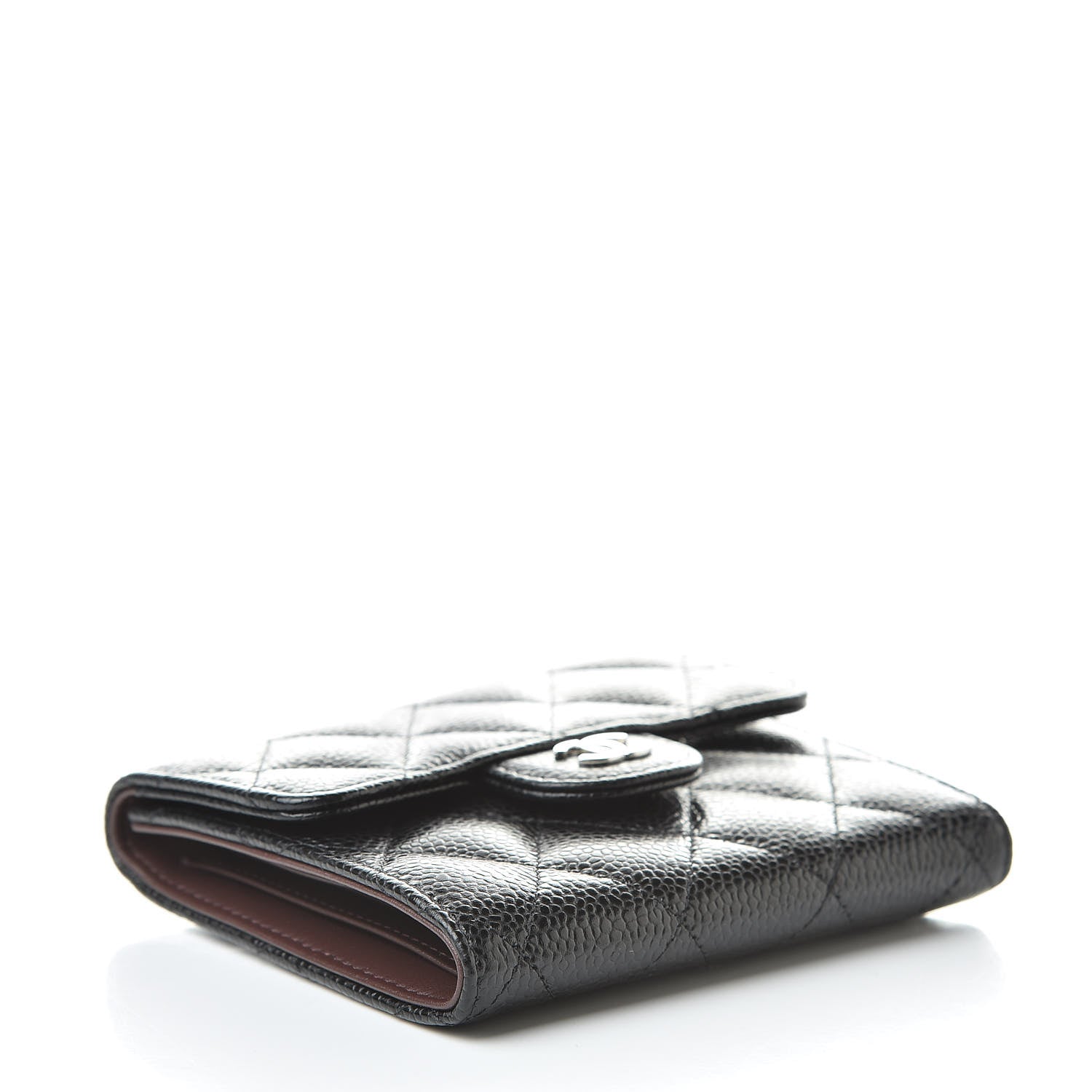 Chanel Caviar Quilted Compact Flap Wallet Black 4 of 9