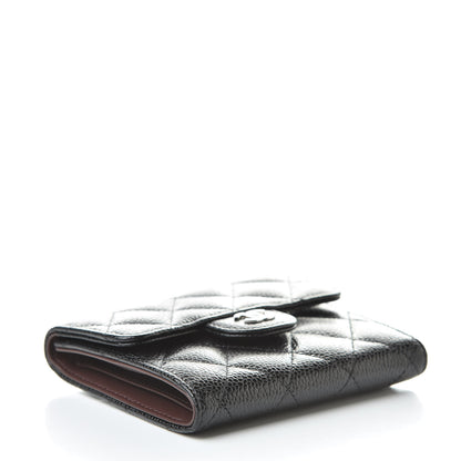 Chanel Caviar Quilted Compact Flap Wallet Black 4 of 9