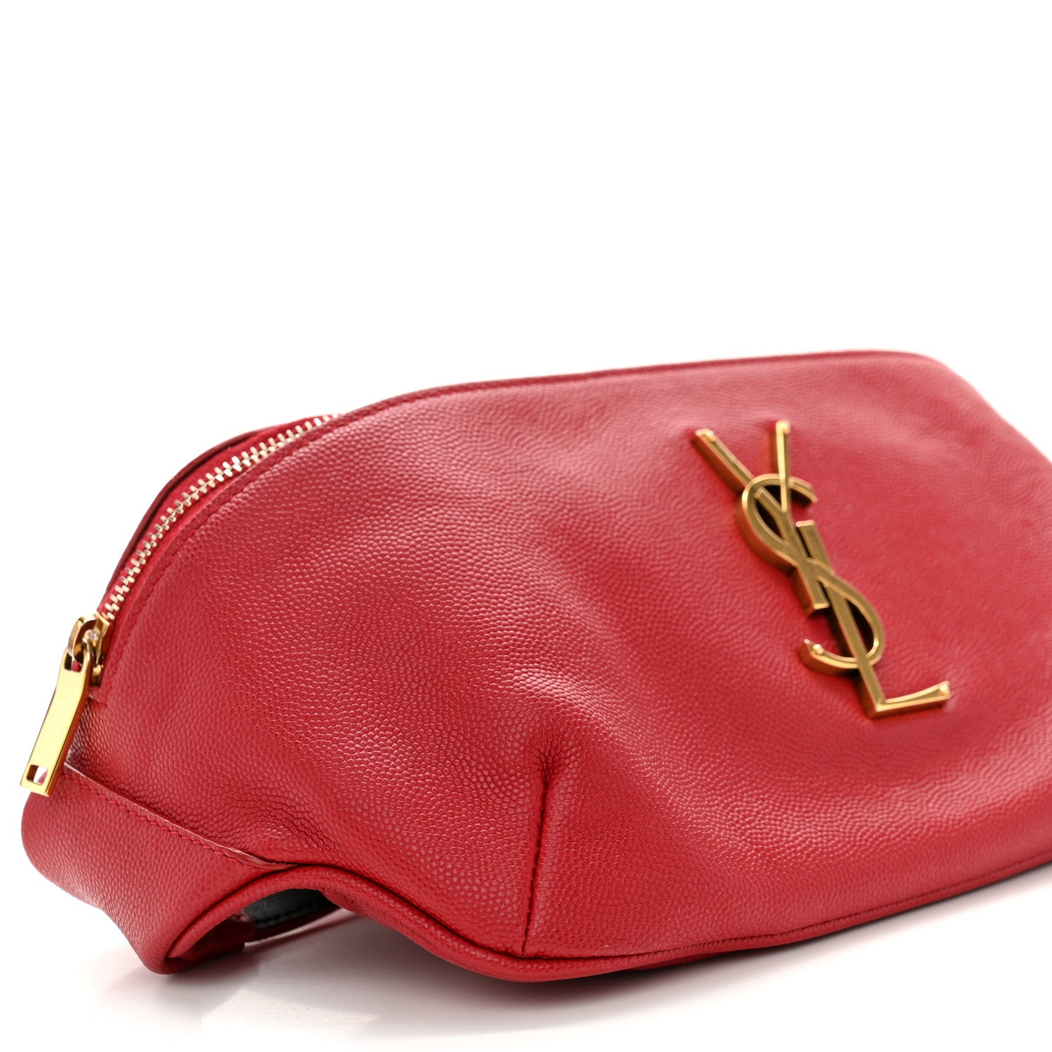 Saint Laurent Grain De Poudre Monogram Belt Bag Rouge Eros 9 of 11