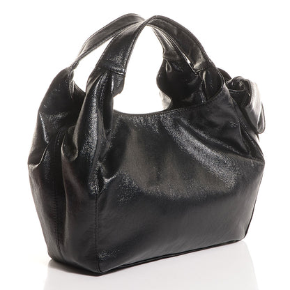 Valentino Garavani Leather Small Nuage Bow Hobo Black 3 of 7