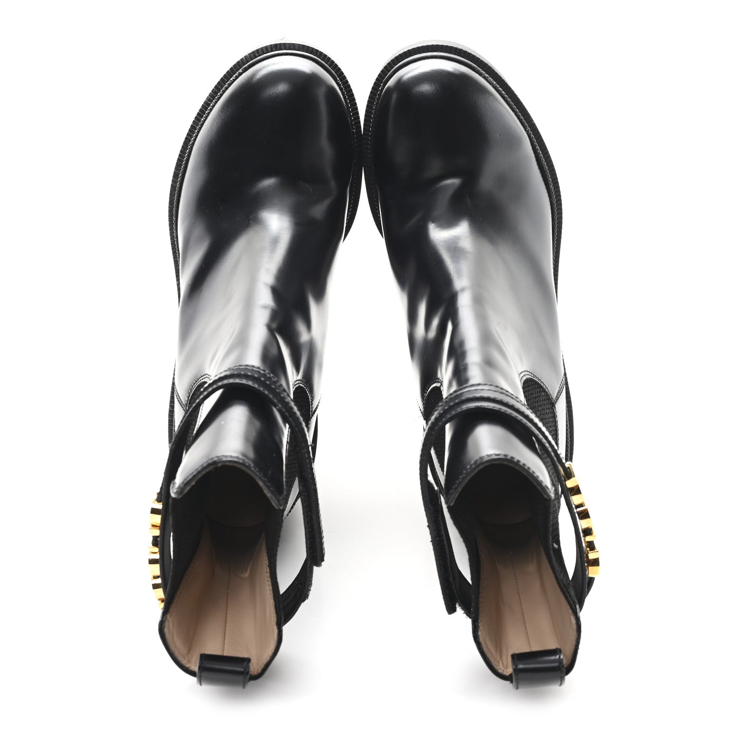 Gucci Magnum Calfskin Logo Ankle Boots 38.5 Black 2 of 10