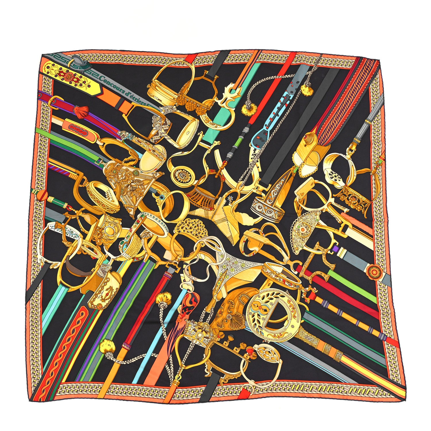 Hermes Silk Concours D'Etriers Scarf 90 1 of 4