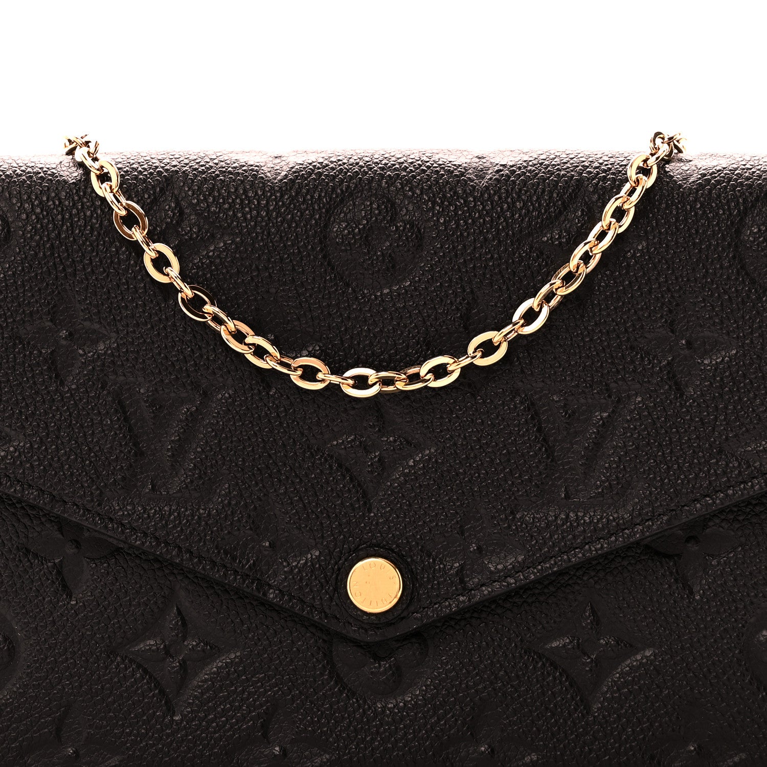 Louis Vuitton Empreinte Pochette Felicie Chain Wallet Black 9 of 11