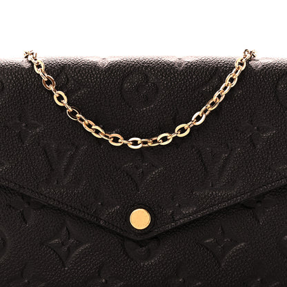 Louis Vuitton Empreinte Pochette Felicie Chain Wallet Black 9 of 11