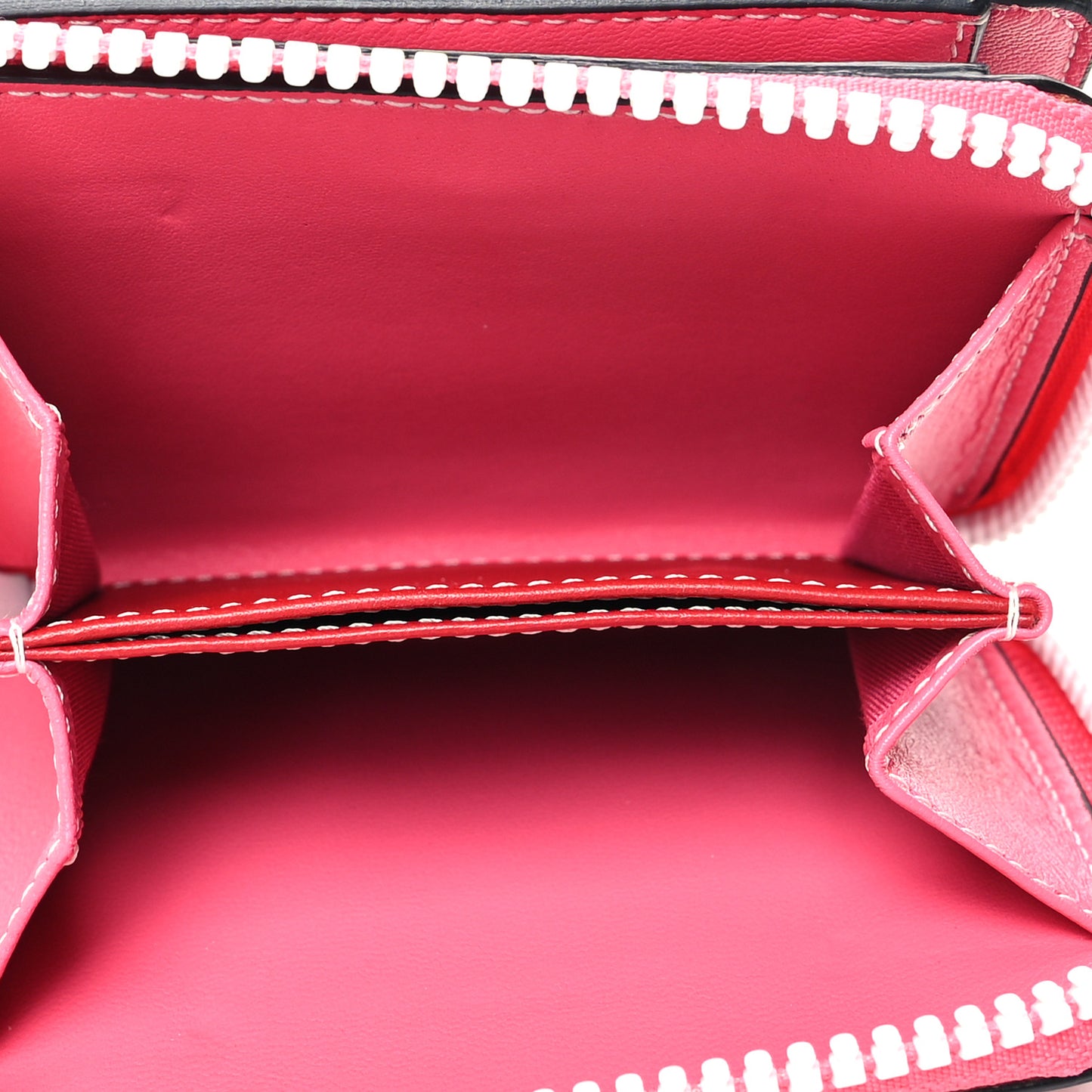Lambskin Free Rockstud Spike Compact Zip Around Wallet Shadow Pink