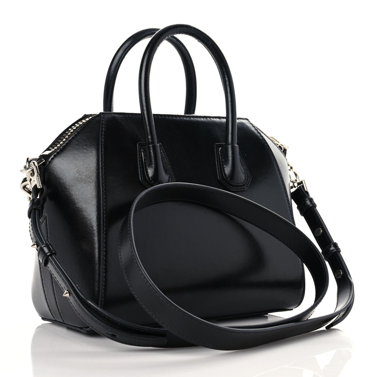 Givenchy Shiny Lord Calfskin Mini Antigona With Chain Black 3 of 18