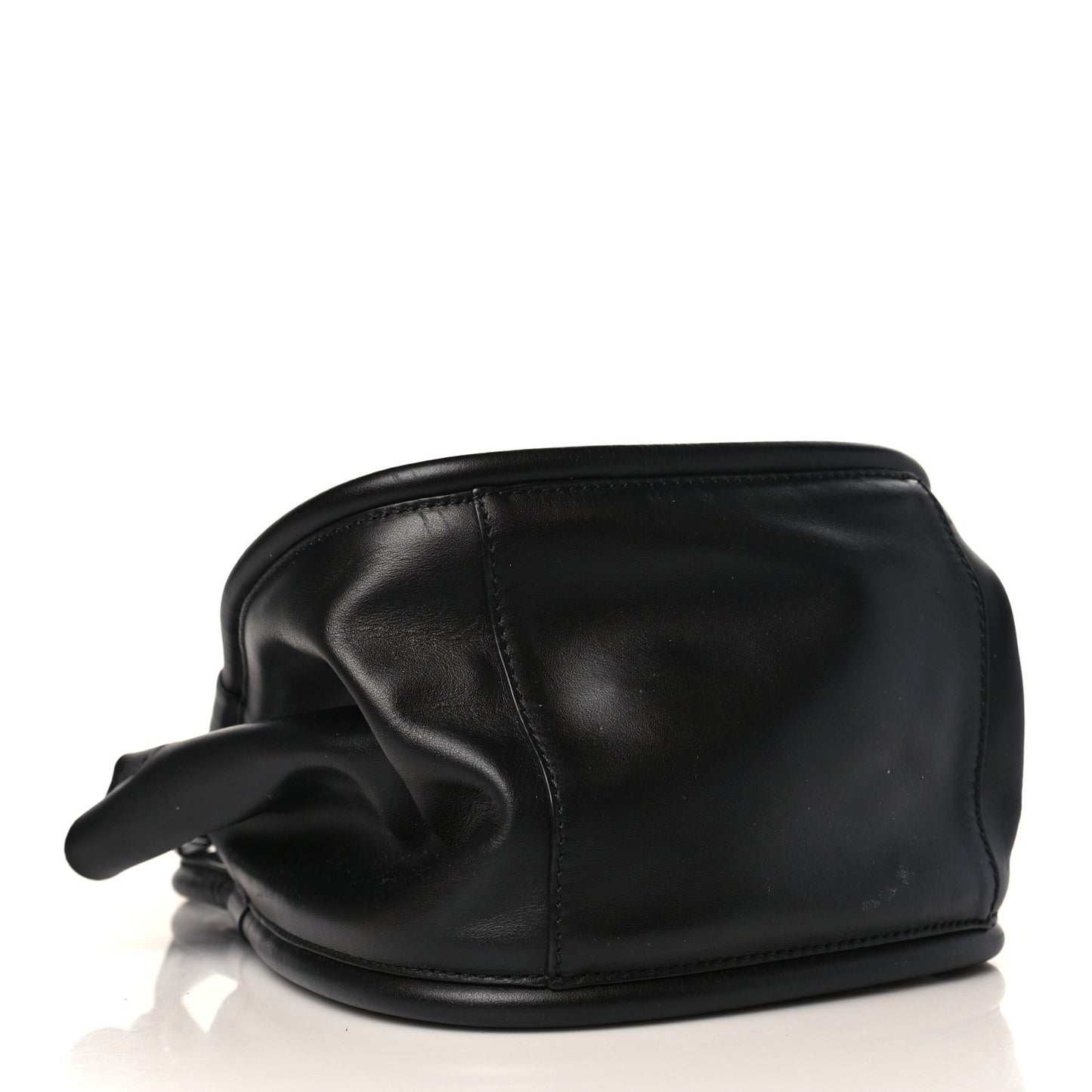 Calfskin Small Ruched Tote Black