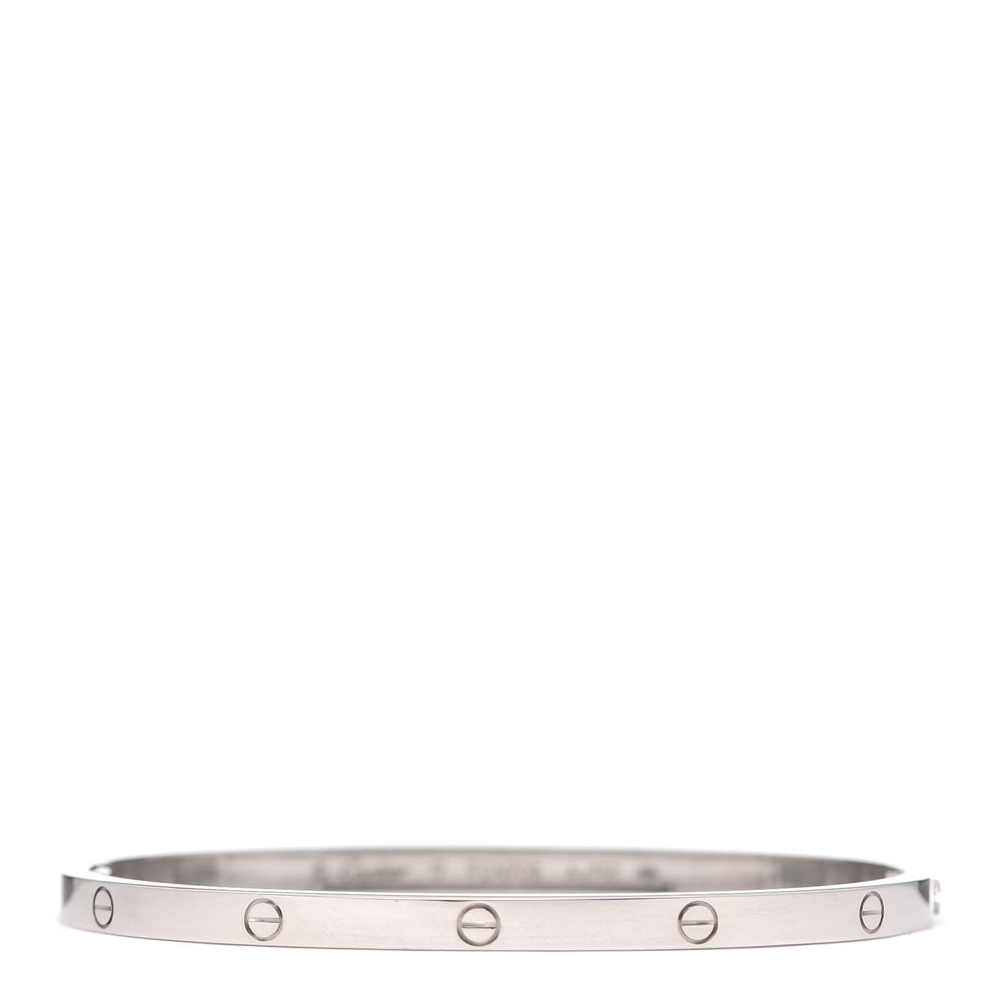 18K White Gold Small LOVE Bracelet 17