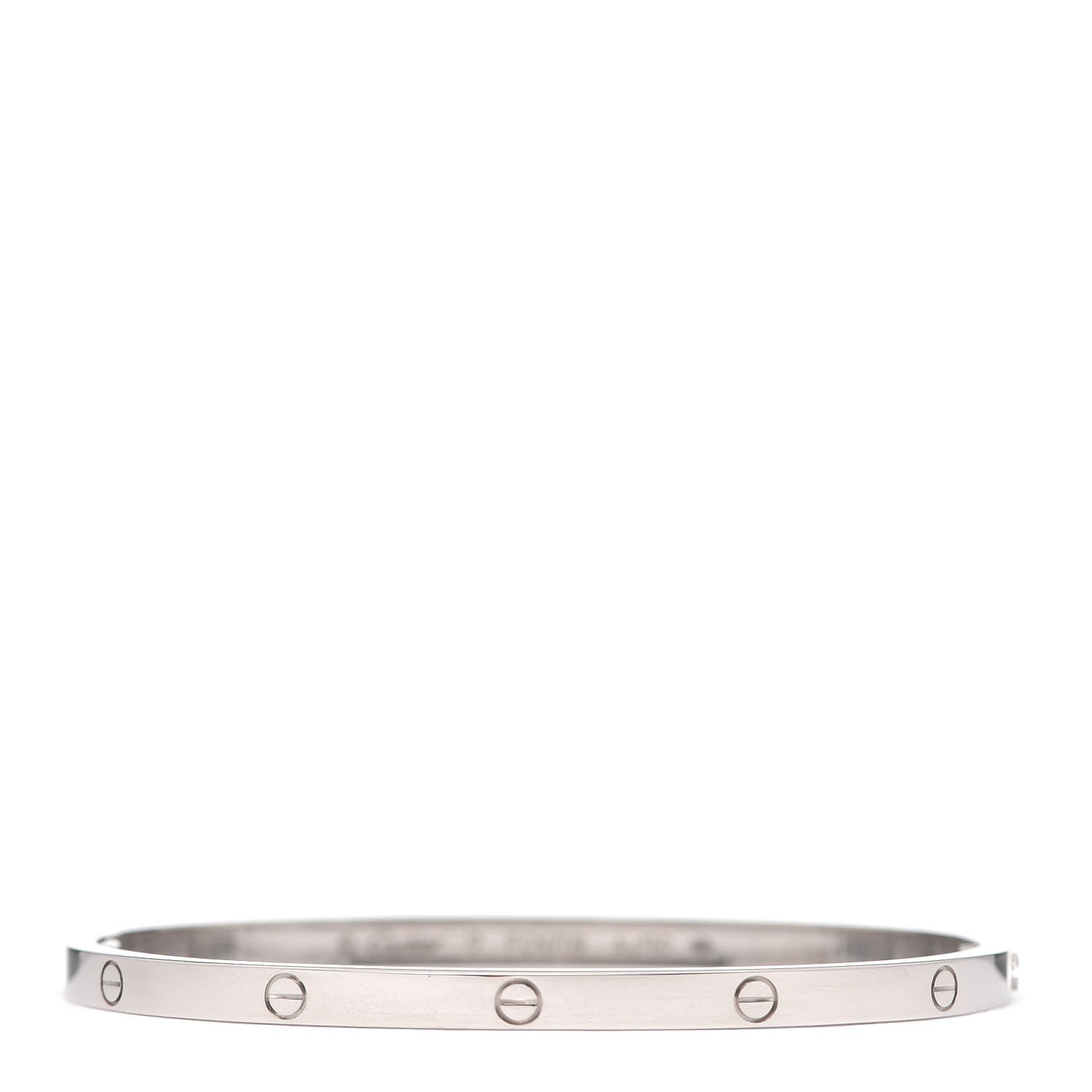 Cartier 18K White Gold Small LOVE Bracelet 17 3 of 6
