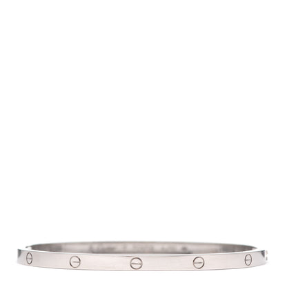 Cartier 18K White Gold Small LOVE Bracelet 17 3 of 6