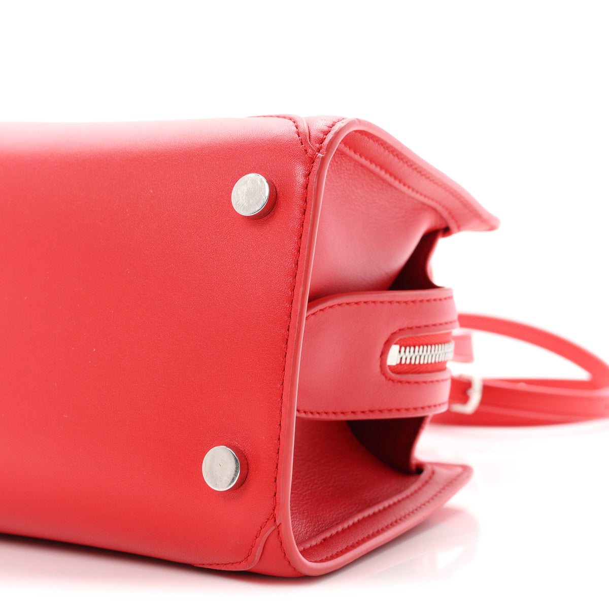 Loro Piana Smooth Calfskin Micro Sesia Fire Red 9 of 9