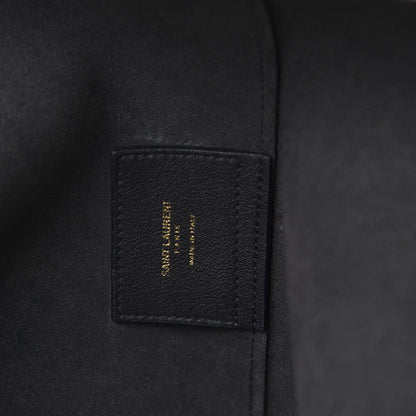 Saint Laurent Calfskin Large Shopping Tote Deep Marine 10 of 20