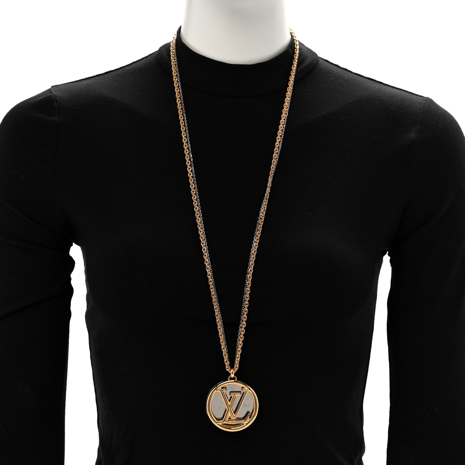 Louis Vuitton Louise Long Necklace Gold 2 of 7
