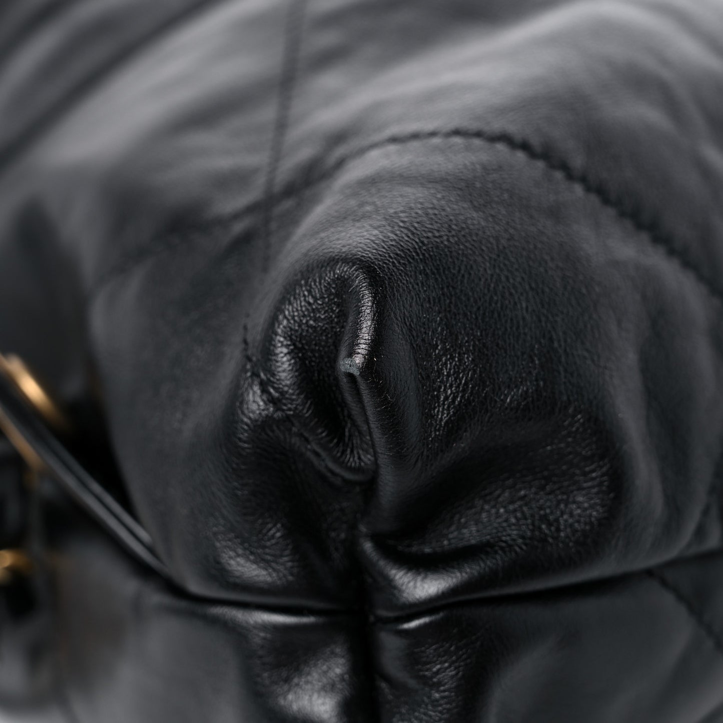 Shiny Calfskin Quilted Chanel 22 Backpack Black