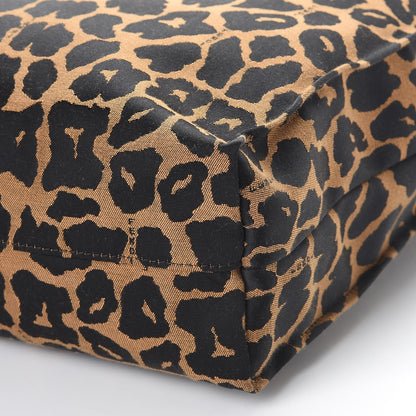 Fendi Jacquard Leopard Print Shopping Tote Brown 9 of 9