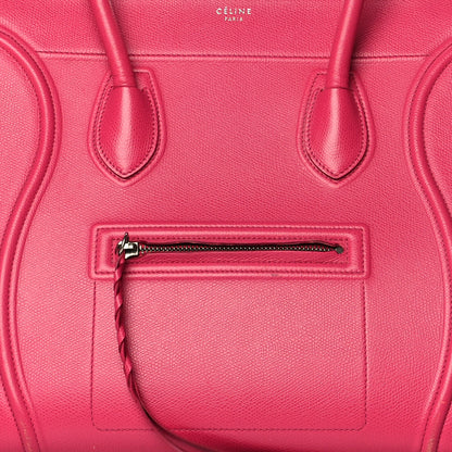 Celine Grained Calfskin Medium Phantom Luggage Fuchsia 7 of 14