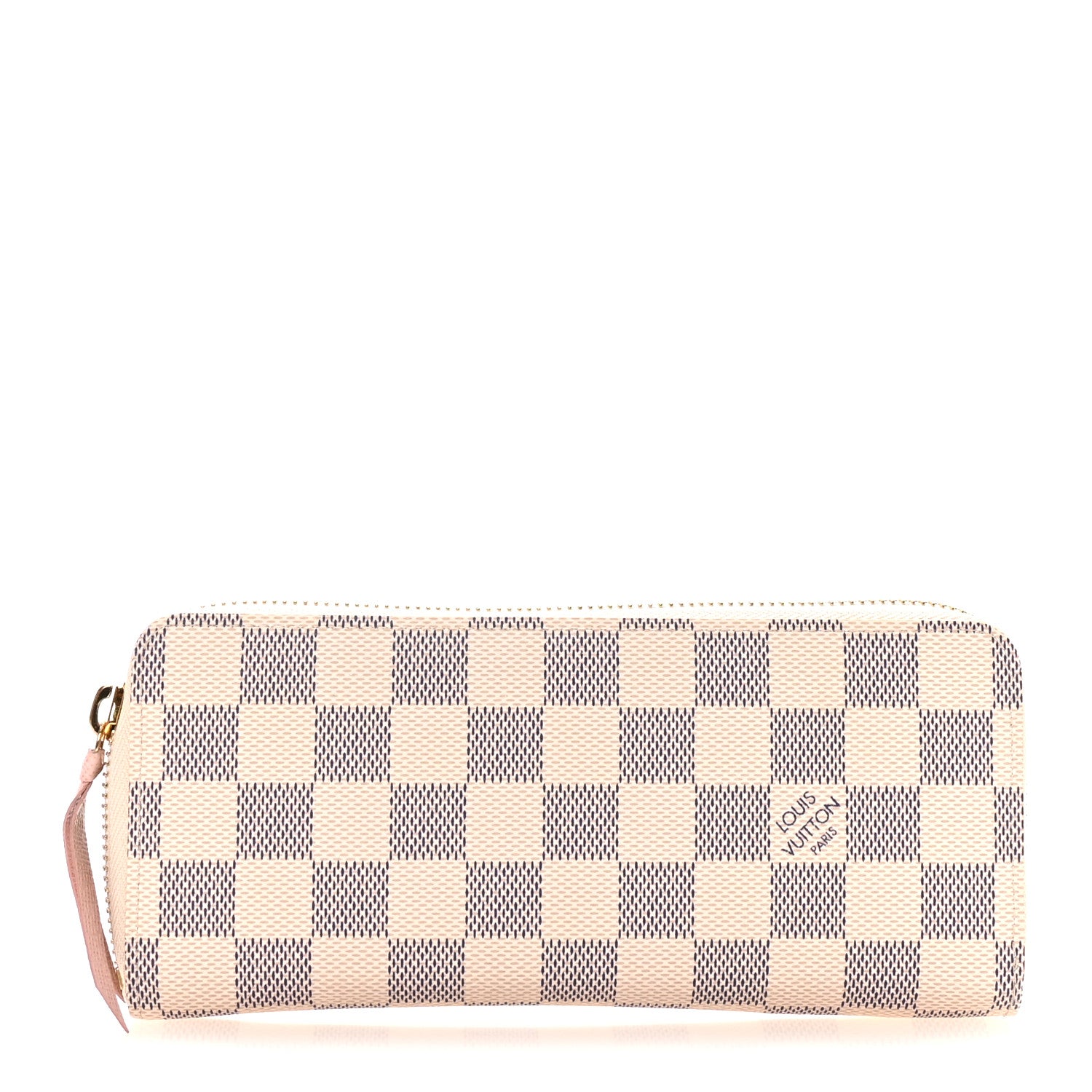 Louis Vuitton Damier Azur Clemence Wallet Rose Ballerine 1 of 7