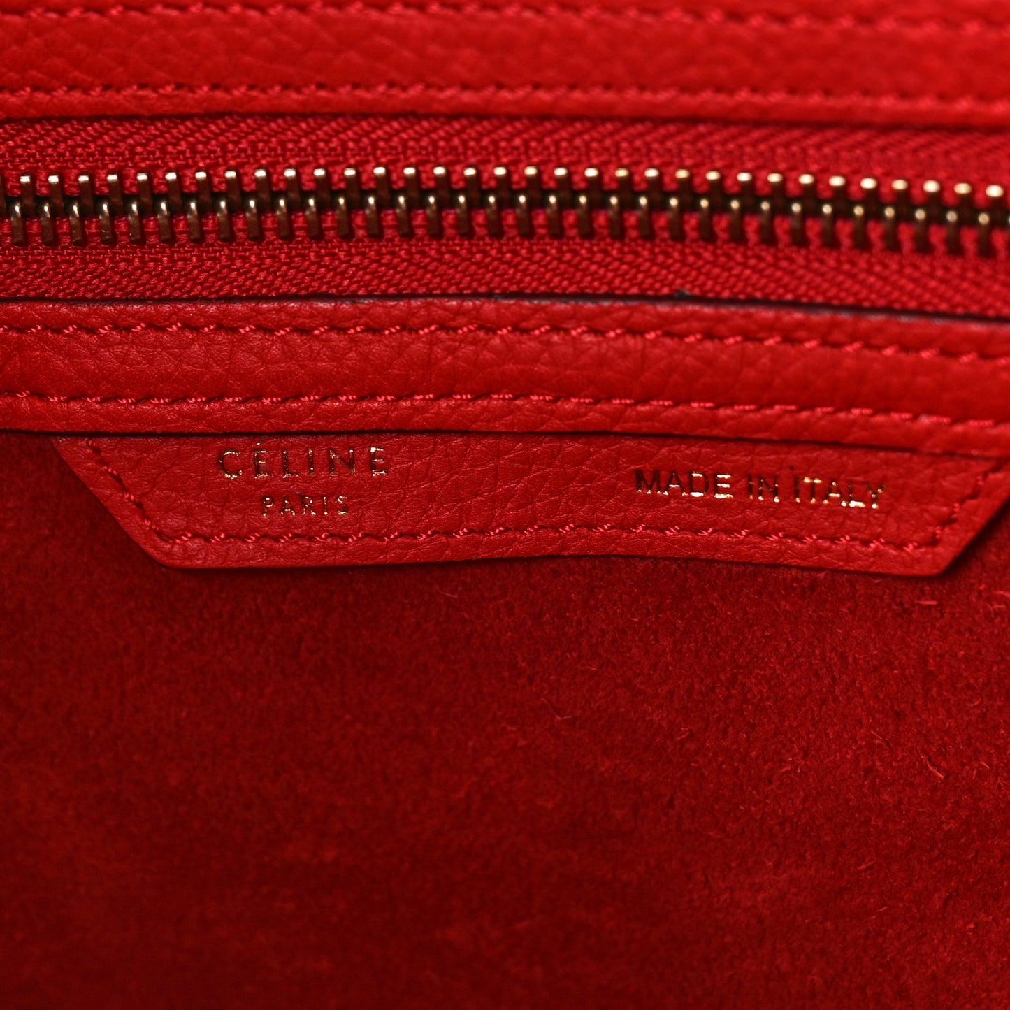 Drummed Calfskin Mini Luggage Coquelicot