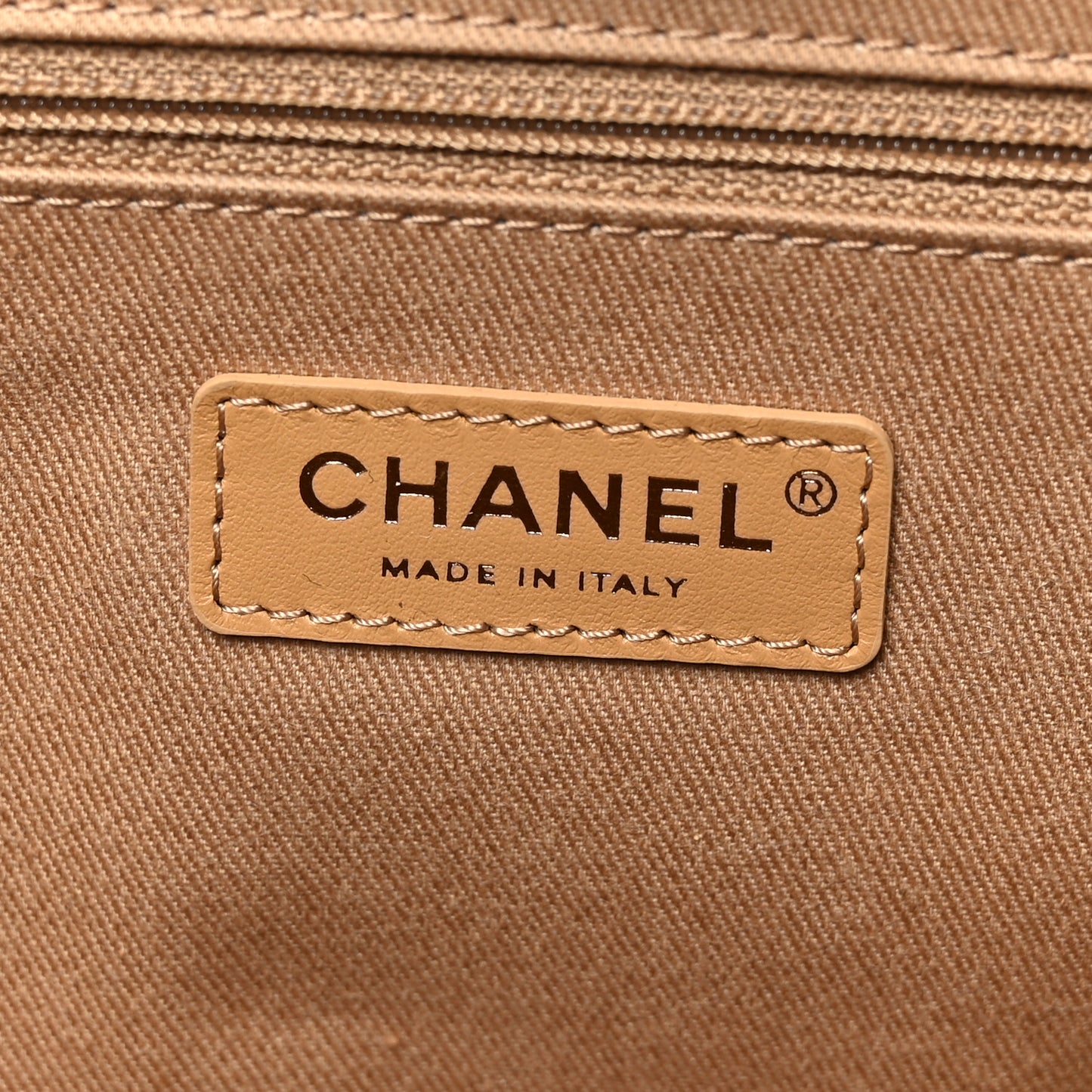 Calfskin Knit Medium Deauville Tote Beige