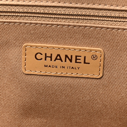 Chanel Calfskin Knit Medium Deauville Tote Beige 6 of 9