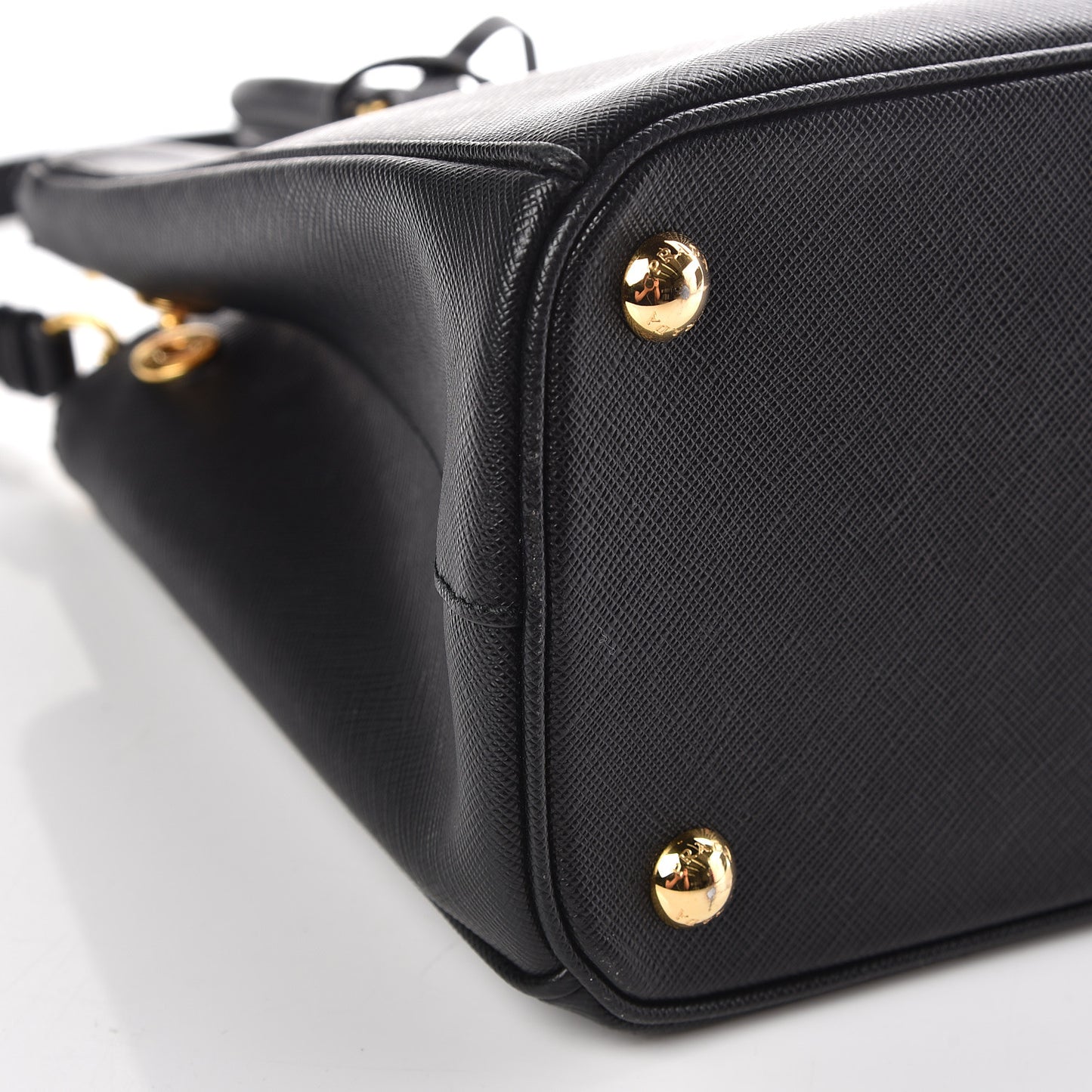 Saffiano Small Galleria Double Zip Tote Black