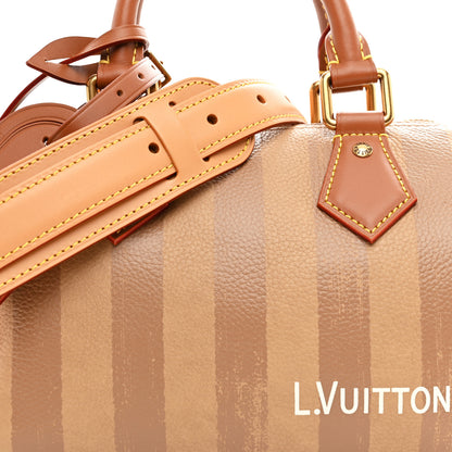 Louis Vuitton Calfskin Washed Stripes Speedy P9 Bandouliere 20 Camel 11 of 14