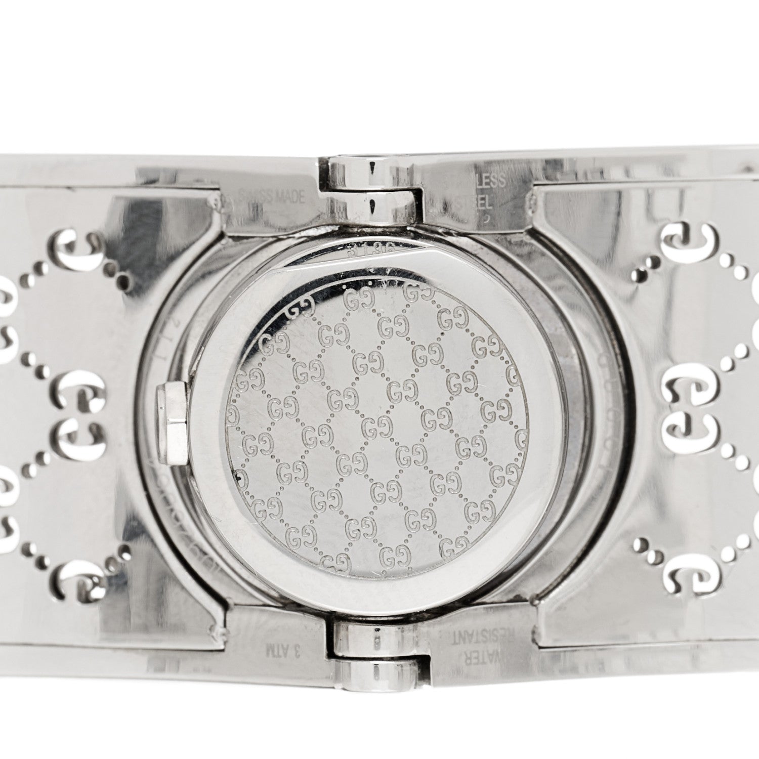 Gucci Stainless Steel Diamond Bezel 23mm Twirl Quartz Watch Brown 4 of 5