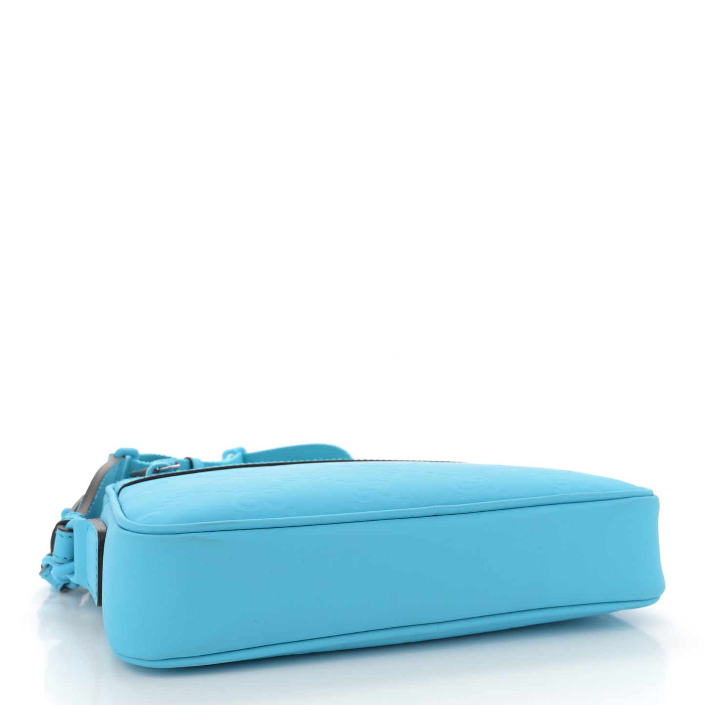 Rubber Effect Monogram GG Crossbody Bag Bright Blue