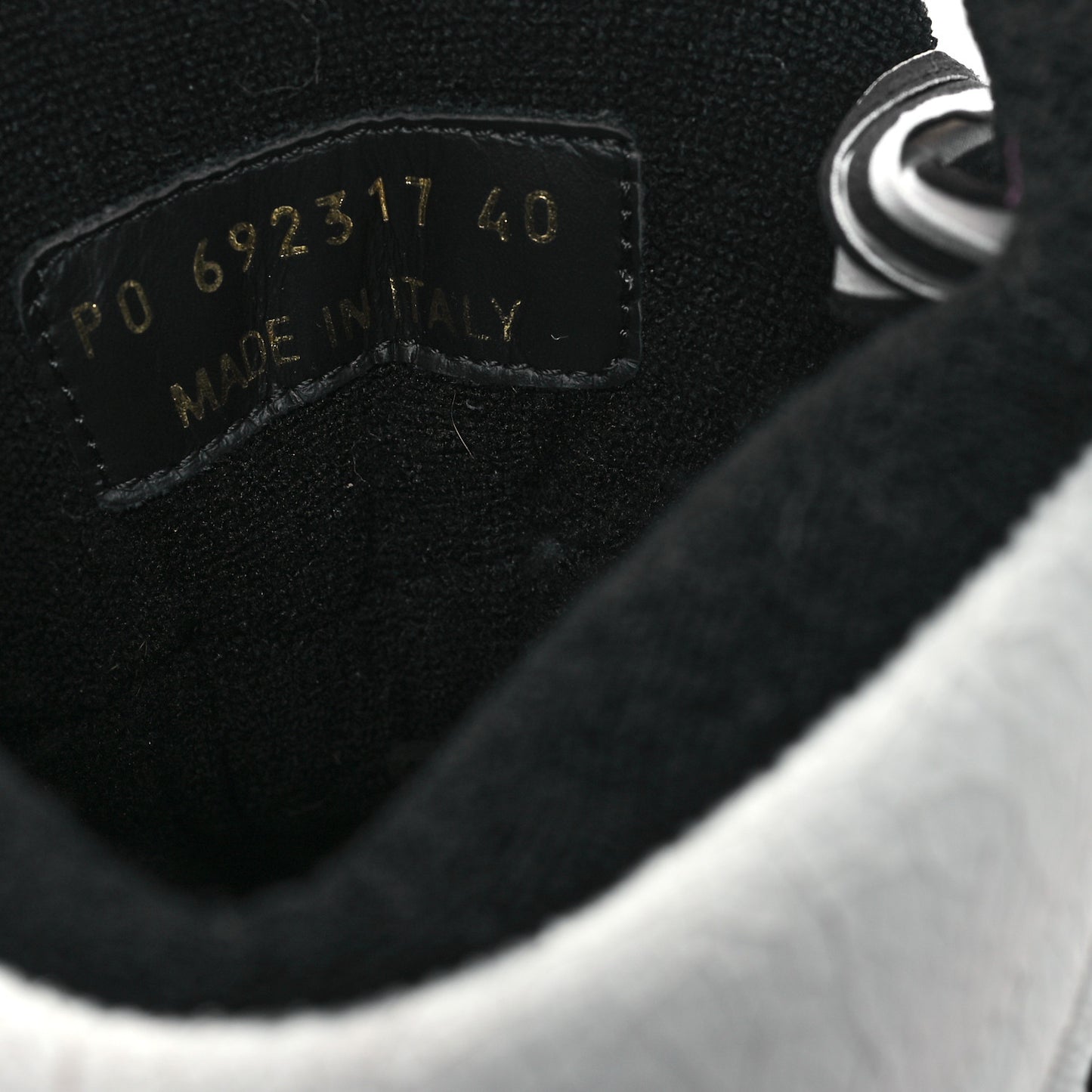 Calfskin Smith High Top Sneakers 40 White Black