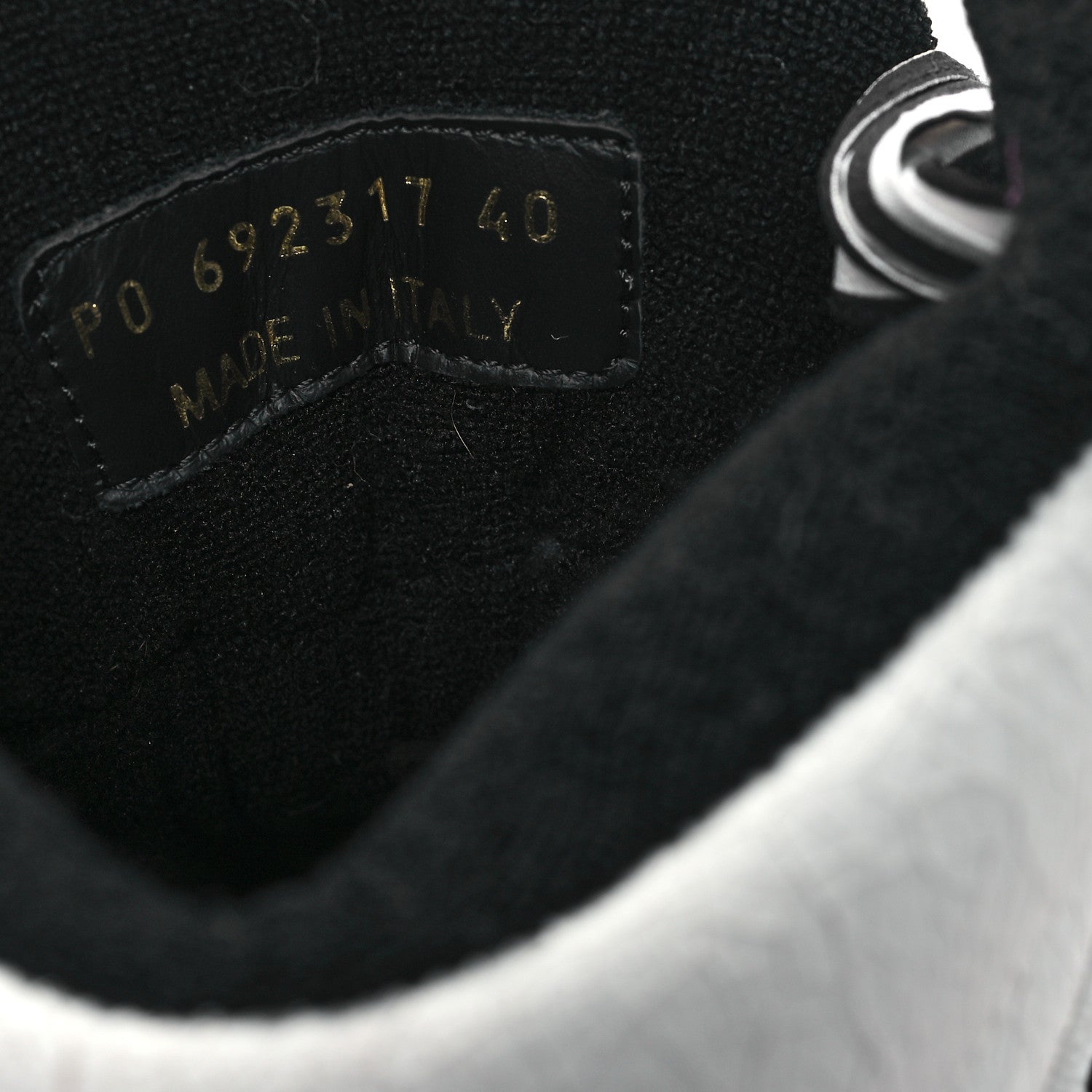 Saint Laurent Calfskin Smith High Top Sneakers 40 White Black 9 of 10