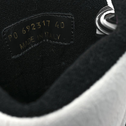 Saint Laurent Calfskin Smith High Top Sneakers 40 White Black 9 of 10