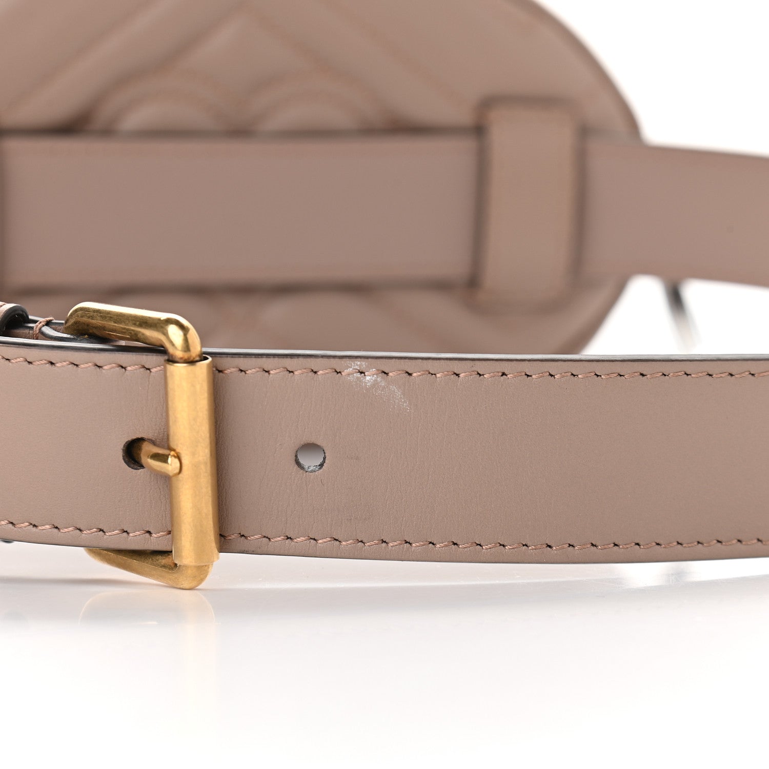 Gucci Calfskin Matelasse GG Marmont Belt Bag 85 34 Porcelain Rose 11 of 11
