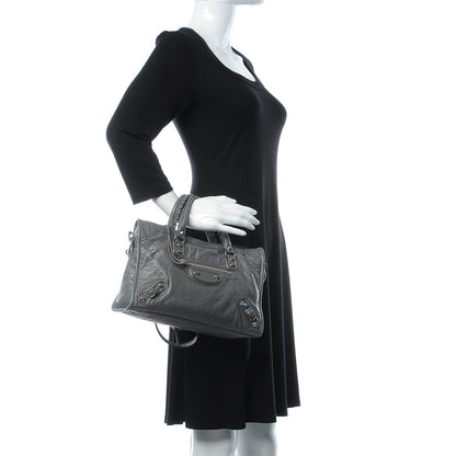 Balenciaga Agneau Silver Metallic Edge Hardware S City Gris Cendre 2 of 8