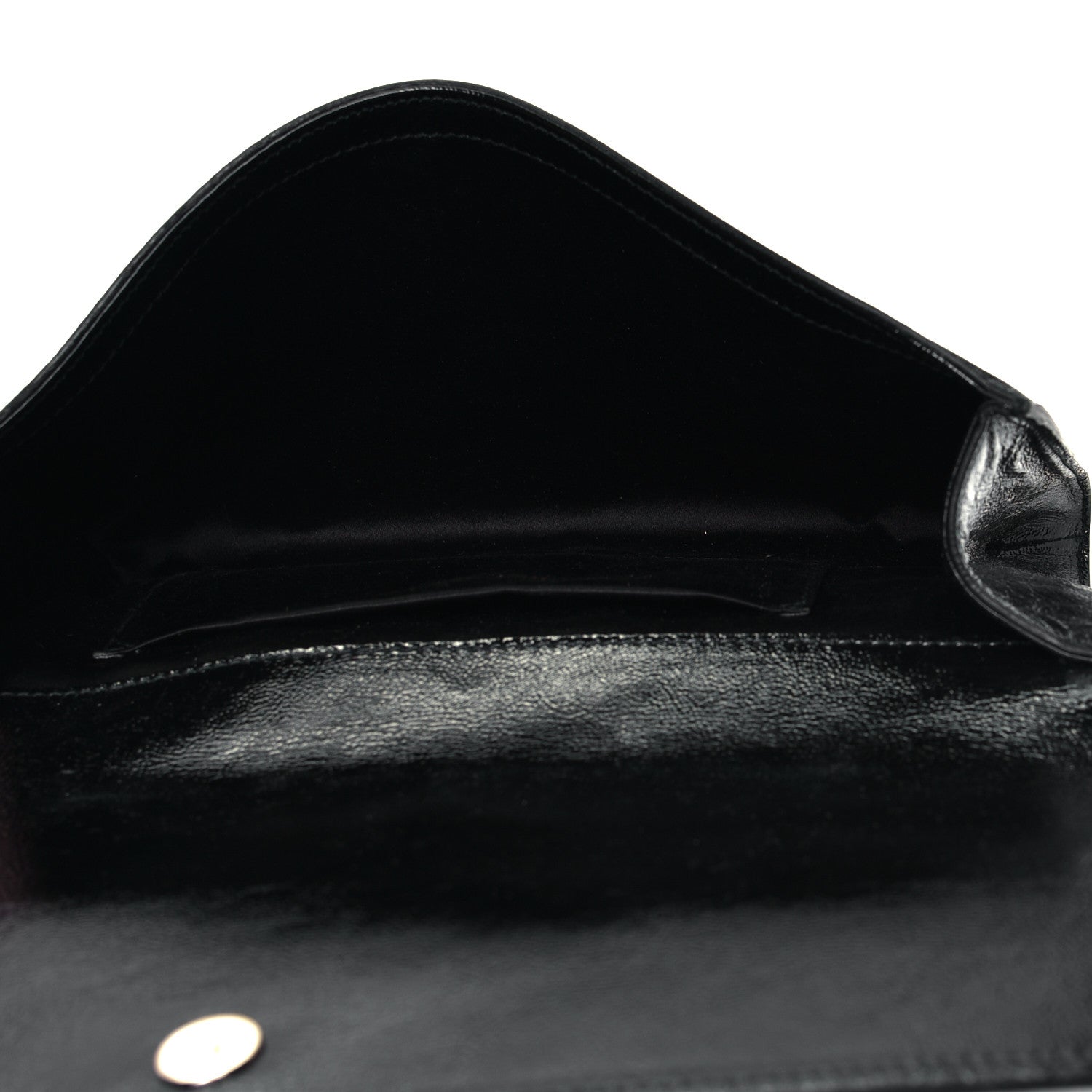 Saint Laurent Textured Patent Monogram Large Belle De Jour Clutch Black 4 of 4