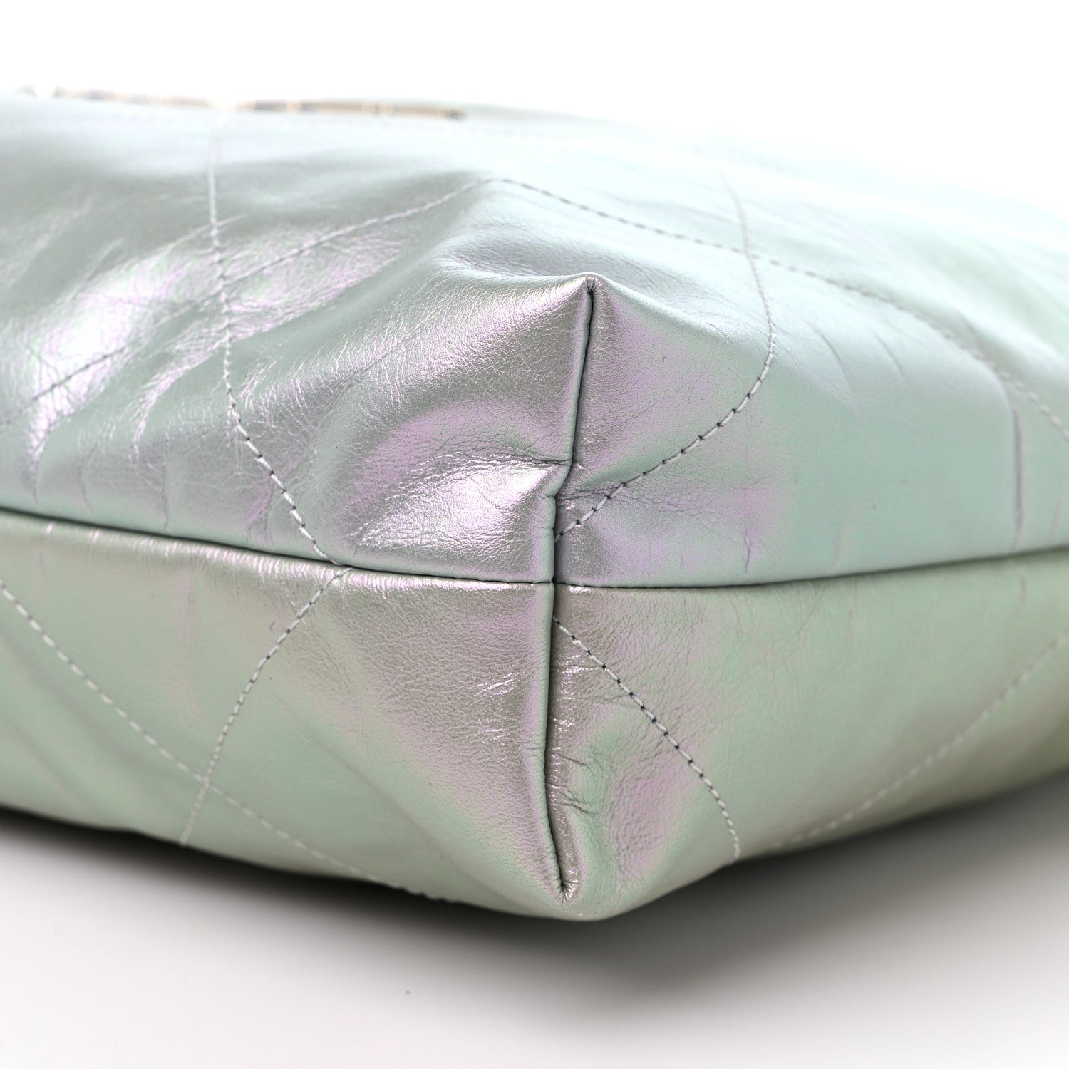 Chanel Iridescent Calfskin Quilted Chanel 22 Blue Green 10 of 10