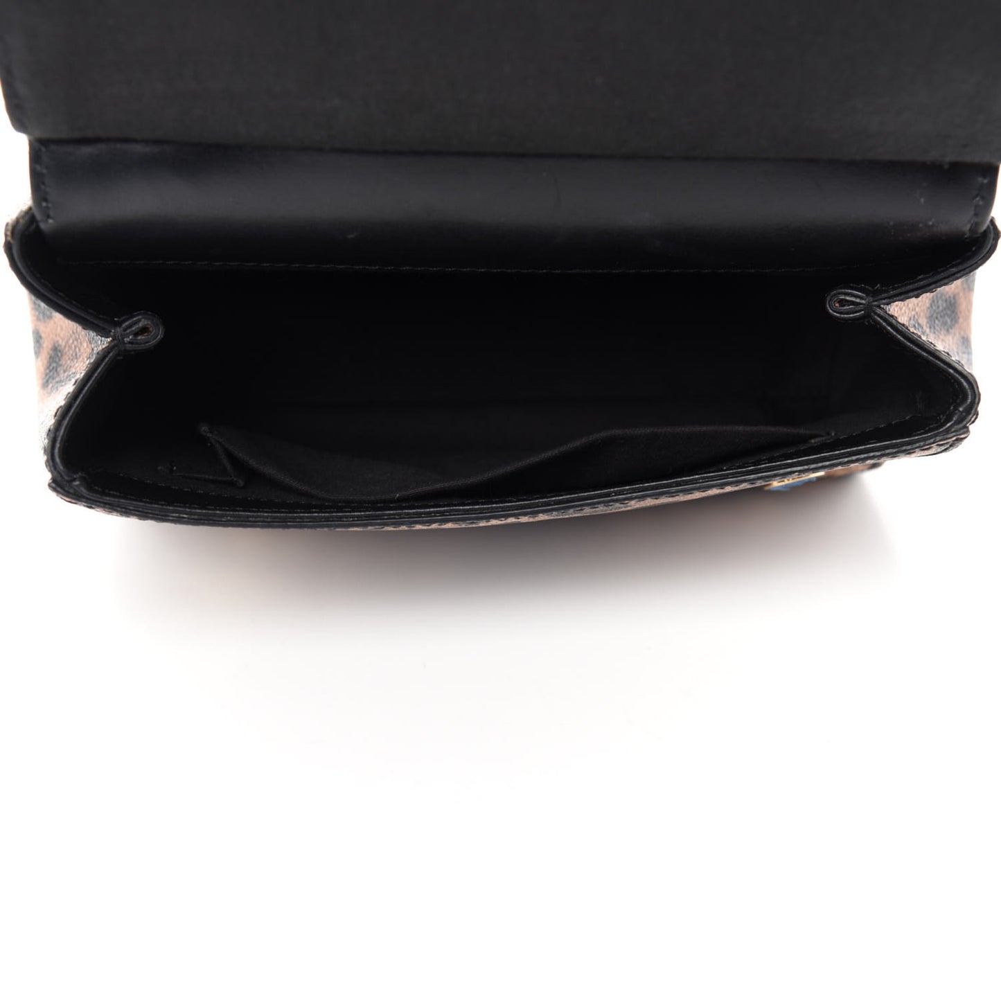Dauphine Leopard Print Mini Miss Sicily Satchel Black