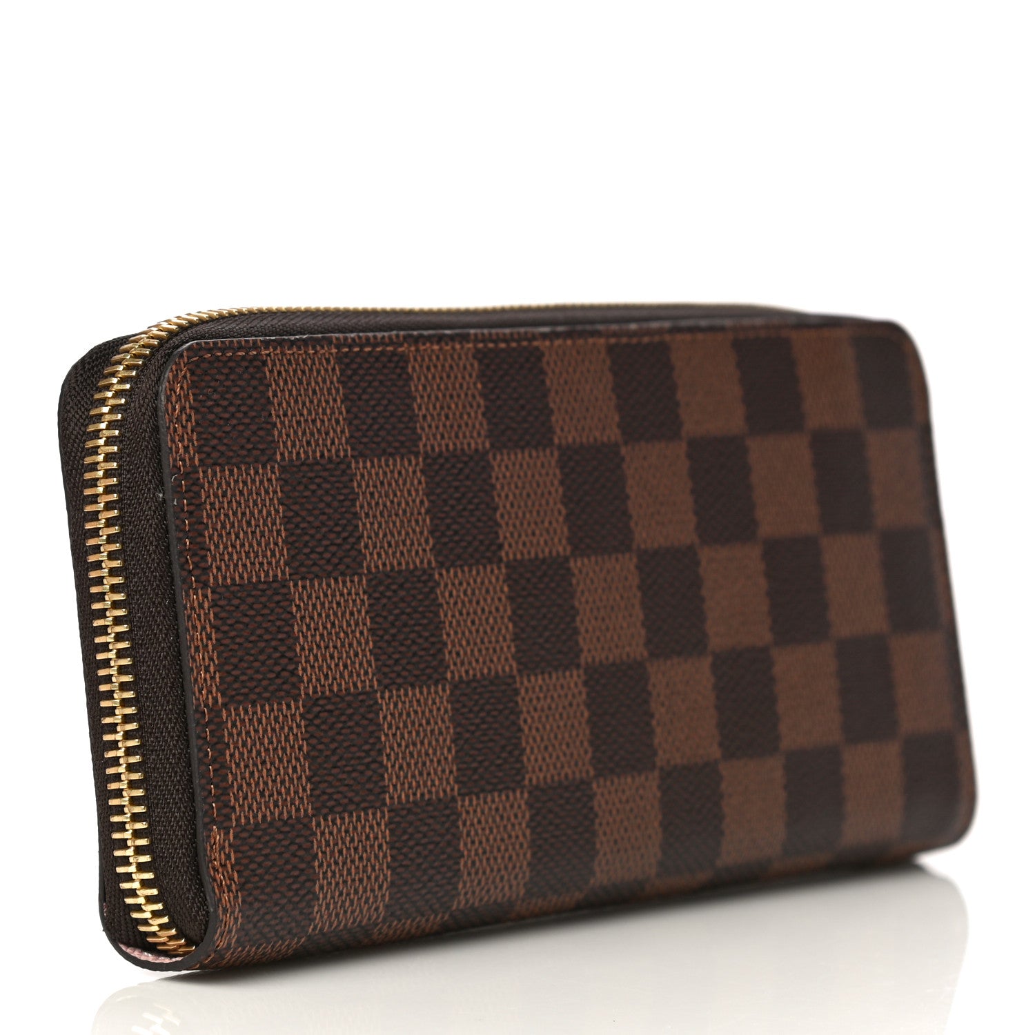 Louis Vuitton Damier Ebene Clemence Wallet Rose Ballerine 3 of 14