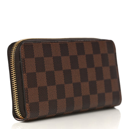Louis Vuitton Damier Ebene Clemence Wallet Rose Ballerine 3 of 14