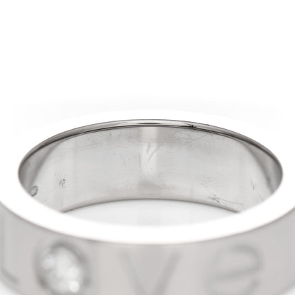 Cartier 18K White Gold Diamond 5.5mm Christmas LOVE Ring 50 5.5 5 of 5