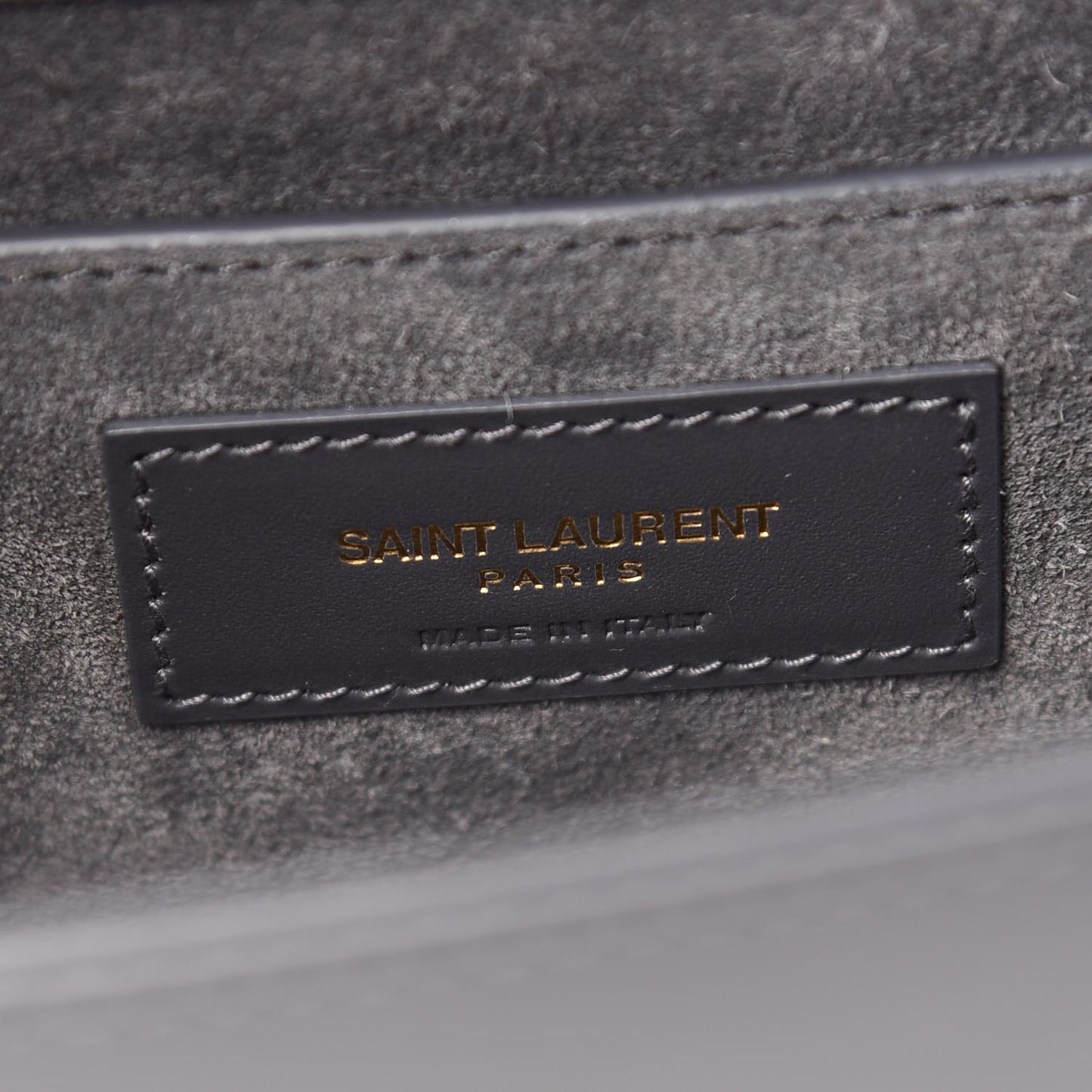 SAINT LAURENT Smooth Calfskin Medium Classic Monogram Kate Tassel Satchel Grey