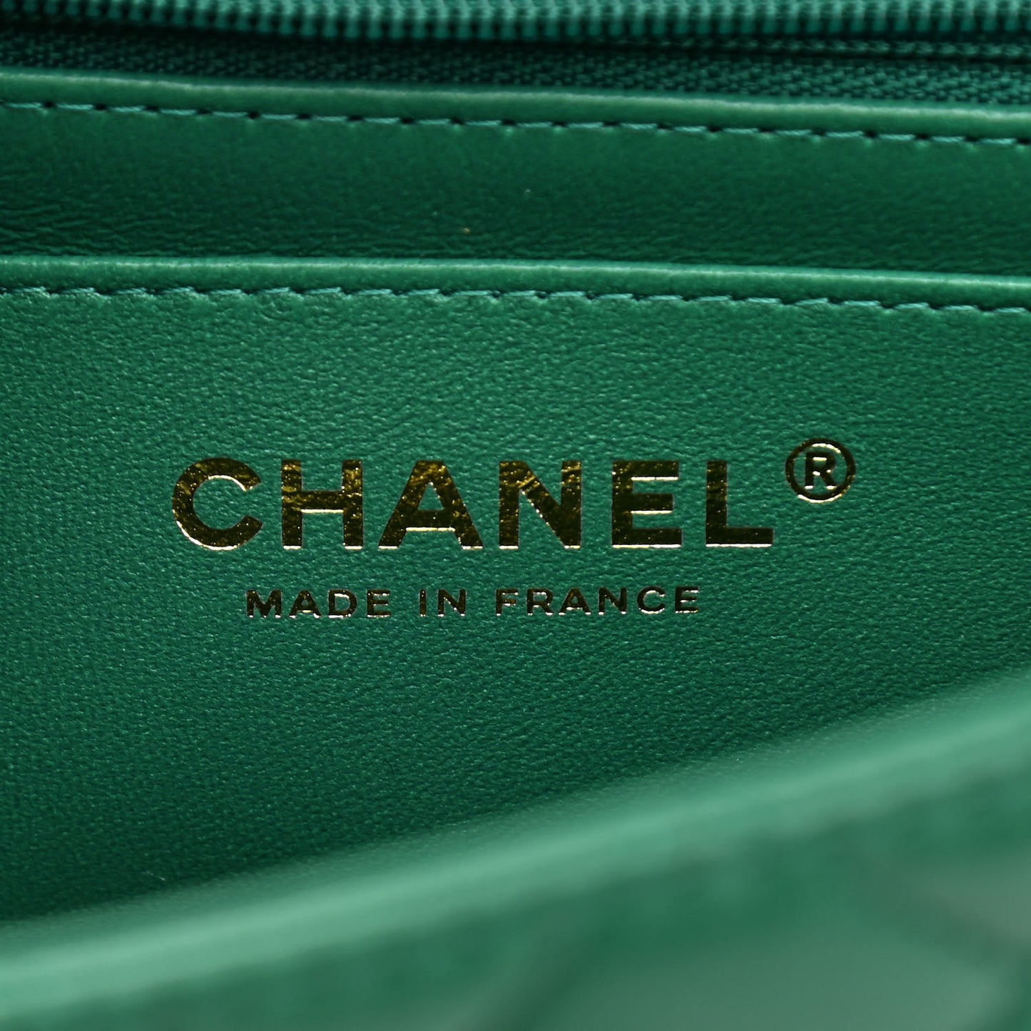 Lambskin Quilted Mini Top Handle Rectangular Flap Green