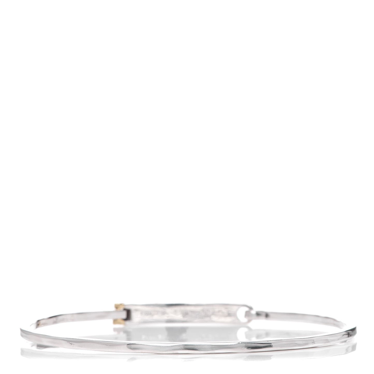 Sterling Silver 18K Yellow Gold C De Bangle Bracelet