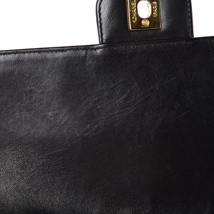 Chanel Lambskin Quilted Medium Single Flap Black 9 of 15
