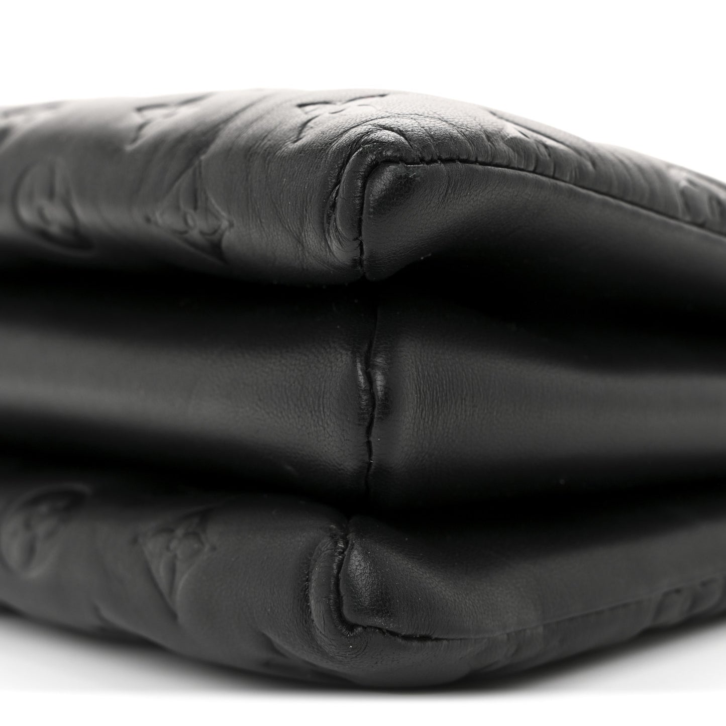 Lambskin Embossed Monogram Coussin PM Black