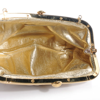 Louis Vuitton Satin Monogram Aumoniere Clutch Silver 5 of 8