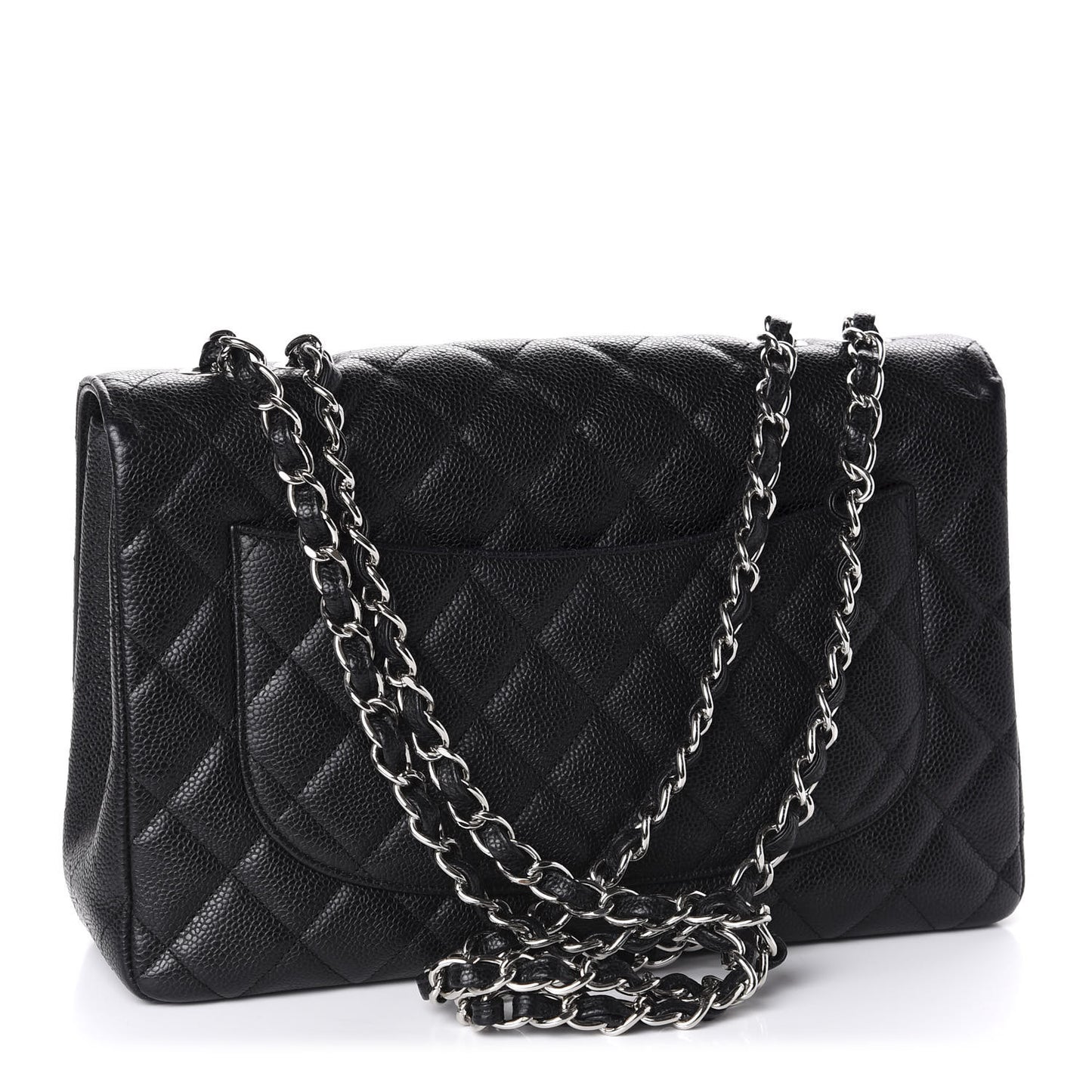 Caviar Quilted Jumbo Single Flap Black