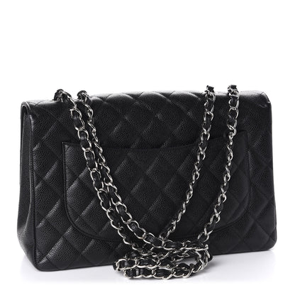 Chanel Caviar Quilted Jumbo Single Flap Black 3 of 10